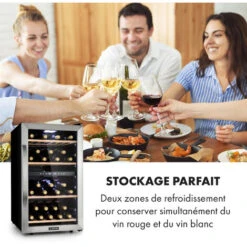 Vinamour 45D Cave à Vin 2 Zones 118L/ 45 Bouteilles - Classe A - Inox -Chauffe Soldes 22845368 4