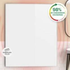 Wonderwall Air 120 Radiateur Infrarouge 120 X 100 Cm 1200 W Installation Murale Blanc