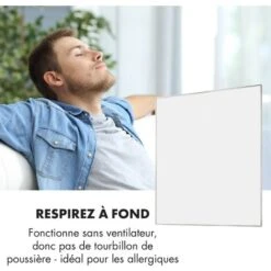 Wonderwall Air 120 Radiateur Infrarouge 120 X 100 Cm 1200 W Installation Murale Blanc 11 Wonderwall Air 120 Radiateur Infrarouge 120 X 100 Cm 1200 W Installation Murale Blanc -Chauffe Soldes 22845373 5