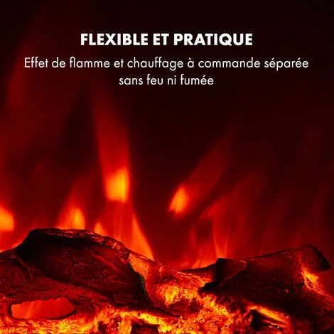 Lausanne Long Cheminée électrique 1600W 128cm Télécommande Blanc 7 Lausanne Long Cheminée électrique 1600W 128cm Télécommande Blanc - Image 5