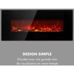 Lausanne Long Cheminée électrique 1600W 128cm Télécommande Noir 9 Lausanne Long Cheminée électrique 1600W 128cm Télécommande Noir -Chauffe Soldes 22845379 3