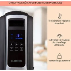 Thermaxx Noir Radiateur à Huile 2500W 10-30° C Minuterie Télécommande -Chauffe Soldes 22845381 4