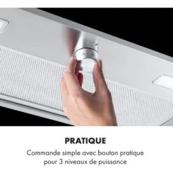 Simplica Hotte Aspirante Encastrable 70 Cm 400 M³ / H LED Inox Argent -Chauffe Soldes 22845383 3