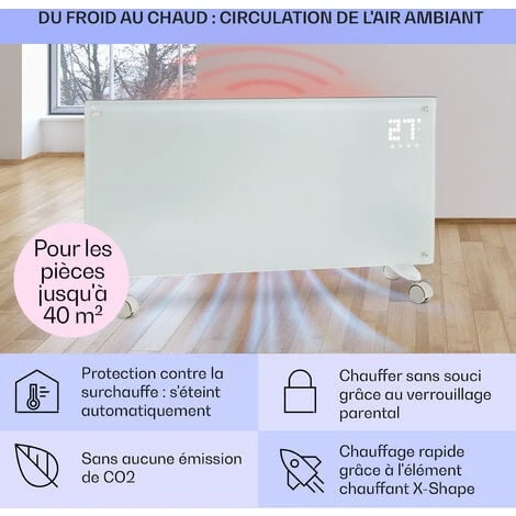 Bornholm Smart Radiateur Convecteur 2000W WiFi écran LED Minuterie Bla 6 Bornholm Smart Radiateur Convecteur 2000W WiFi écran LED Minuterie Bla - Image 4