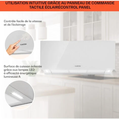 Kronleuchter XL Hotte îlot Aspirante 90cm 590m³/h LED Classe A Blanc 6 Kronleuchter XL Hotte îlot Aspirante 90cm 590m³/h LED Classe A Blanc - Image 4