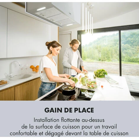 Kronleuchter XL Hotte îlot Aspirante 90cm 590m³/h LED Classe A Blanc 7 Kronleuchter XL Hotte îlot Aspirante 90cm 590m³/h LED Classe A Blanc - Image 5