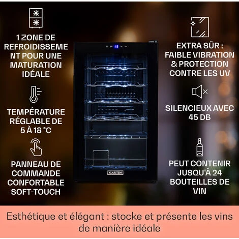 Shiraz 24 Uno Cave à Vin 63 L 24 Bt. Panneau De Contrôle Tactile 5-18° C 4 Shiraz 24 Uno Cave à Vin 63 L 24 Bt. Panneau De Contrôle Tactile 5-18° C - Image 2