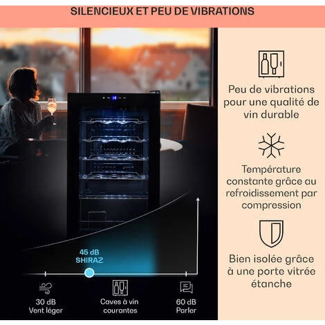 Shiraz 24 Uno Cave à Vin 63 L 24 Bt. Panneau De Contrôle Tactile 5-18° C 6 Shiraz 24 Uno Cave à Vin 63 L 24 Bt. Panneau De Contrôle Tactile 5-18° C - Image 4