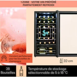 Shiraz 28 Uno Cave à Vin 74 L 28 Bt. Panneau De Contrôle Tactile 5-18° C -Chauffe Soldes 23627386 3