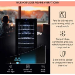 Shiraz 28 Uno Cave à Vin 74 L 28 Bt. Panneau De Contrôle Tactile 5-18° C -Chauffe Soldes 23627386 4