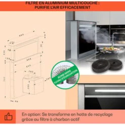 Hotte Aspirante Royal Flush Eco 90 Cm 576 M³/h A+ -Chauffe Soldes 23702111 5