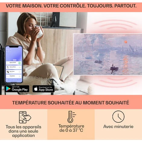 Wonderwall Air Art Smart Radiateur Infrarouge Connecté 120x60cm 700W A 5 Wonderwall Air Art Smart Radiateur Infrarouge Connecté 120x60cm 700W A - Image 3