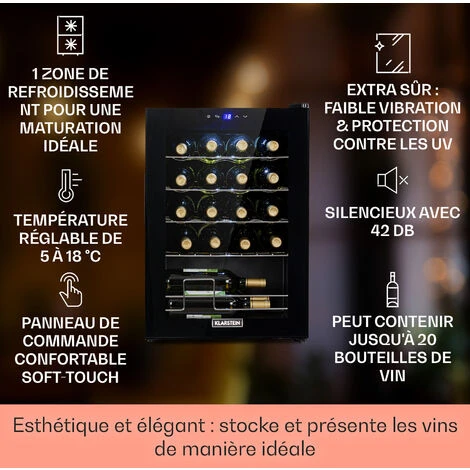 Shiraz 20 Uno Cave à Vin 53 L 20 Bt. Panneau De Contrôle Tactile 5-18° C 4 Shiraz 20 Uno Cave à Vin 53 L 20 Bt. Panneau De Contrôle Tactile 5-18° C - Image 2