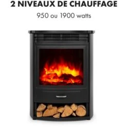 Bormio S Smart Cheminée électrique 950/1900W Thermostat Minuterie Hebdomadaire -Chauffe Soldes 24228639 4
