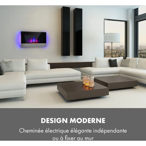 Basel Baseline Cheminée électrique 2000 W 2 Vitesses Thermostat Verre Inox 4 Basel Baseline Cheminée électrique 2000 W 2 Vitesses Thermostat Verre Inox - Image 2