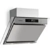 Klarstein Balzac Silent 60 Hotte Aspirante Inclinée 60cm , Débit 604 M³/h , 47 Db , Panneau De Commande Tactile , éclairage Led , Classe A - Argent -Chauffe Soldes 28905512 1
