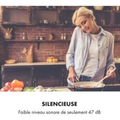 Klarstein Balzac Silent 60 Hotte Aspirante Inclinée 60cm , Débit 604 M³/h , 47 Db , Panneau De Commande Tactile , éclairage Led , Classe A - Argent -Chauffe Soldes 28905512 3