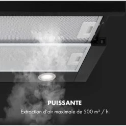 Klarstein Mariana 60 - Hotte Tiroir Télescopique 60cm - Extraction 500 M³/h - éclairage Led - 3 Vitesses - Noir -Chauffe Soldes 30541316 3
