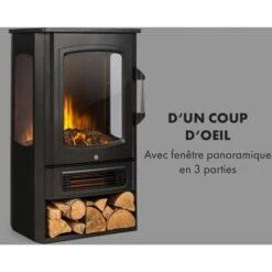 Bormio Panorama Cheminée électrique Thermostat 1000/2000 W -Chauffe Soldes 41900194 3