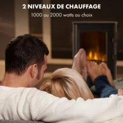 Bormio Panorama Cheminée électrique Thermostat 1000/2000 W -Chauffe Soldes 41900194 4