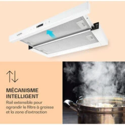 Mariana Neo 60 Hotte Casquette 60cm 640 M³/h Extraction LED -Chauffe Soldes 42753360 5