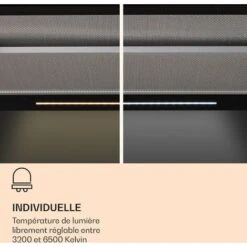 Mariana Neo 60 Capot Hotte Casquette 60 Cm 640 M³ / H D'extraction D'air LED -Chauffe Soldes 42753362 3