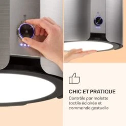 Skyfall Smart Hotte Pour îlot De Cuisine Ø45 cm Recirculation De L'air 402 m³/h LED -Chauffe Soldes 46754989 4