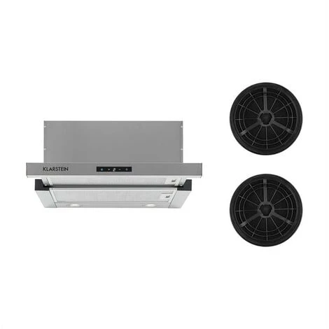 Vinea Hotte îlot 60cm+ 2 Filtres Recyclage D'air 610m³/h Argent 3 Vinea Hotte îlot 60cm+ 2 Filtres Recyclage D'air 610m³/h Argent