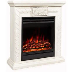 Frosty Peak Cheminée électrique 1800 W Fonction Chauffage 10 à 30 °C Télécommande