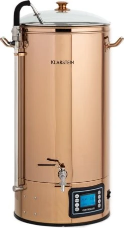 Installation De Brassage De Bière Mundschenk XXL Bouilloire à Purée 3000 W 50 L Acier Inoxydable 304