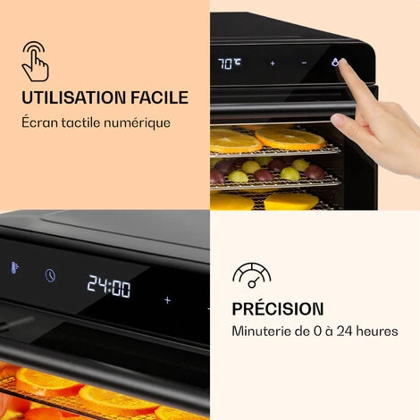 Déshydrateur Alimentaire Klarstein Shaftesbury 700w - Minuterie - 30-85°c - Noir 5 Déshydrateur Alimentaire Klarstein Shaftesbury 700w - Minuterie - 30-85°c - Noir - Image 3