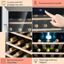 Cave à Vin - Klarstein Vinamour 32 Uno - 1 Zone - 95 L / 36 Bouteilles - 4 - 18 °C - 43 DB - éclairage - Commande Tactile - Gris 11 Cave à Vin - Klarstein Vinamour 32 Uno - 1 Zone - 95 L / 36 Bouteilles - 4 - 18 °C - 43 DB - éclairage - Commande Tactile - Gris -Chauffe Soldes 82701303 5