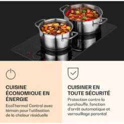 Plaque De Cuisson - Klarstein Victoria Domino - à Induction Encastrable 3500 W - Minuterie - Noir -Chauffe Soldes 87083847 5