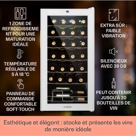 Cave à Vin - Karstein Shiraz 28 Uno - 74 L - 28 Bt. Panneau De Contrôle Tactile - Blanc 4 Cave à Vin - Karstein Shiraz 28 Uno - 74 L - 28 Bt. Panneau De Contrôle Tactile - Blanc - Image 2