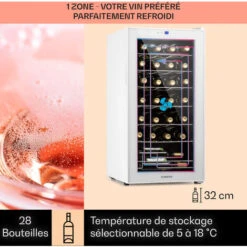 Cave à Vin - Karstein Shiraz 28 Uno - 74 L - 28 Bt. Panneau De Contrôle Tactile - Blanc 9 Cave à Vin - Karstein Shiraz 28 Uno - 74 L - 28 Bt. Panneau De Contrôle Tactile - Blanc -Chauffe Soldes 87083848 3