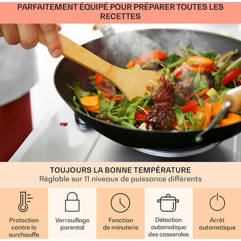 Plaque De Cuisson Double - Klarstein Ramsey - 2400w - 11 Niveaux - Vitrocéramique - Argent 7 Plaque De Cuisson Double - Klarstein Ramsey - 2400w - 11 Niveaux - Vitrocéramique - Argent - Image 5