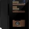 Klarstein El Presidente 23 - Cave à Cigares 23 Litres - Armoire Climatique Pour Cigares - Bois De Hêtre Et Acier Inoxydable - Système De Refroidissement Thermo- Humidité De 70% - 26 DB -Chauffe Soldes 890x1200