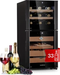 Cave à Cigares Et Cave à Vin El Dorado 89 Touch 89 Litres LED