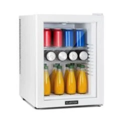 Mini Refrigerateur - Porte Vitree Led Clayette Blanc - 42 Litres
